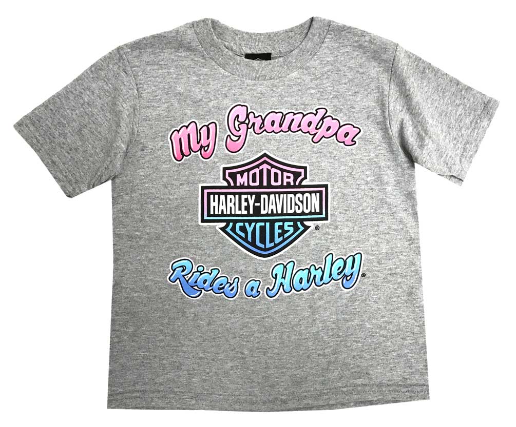 Harley Davidson Little Girls My Grandpa Rides A Harley Toddler T