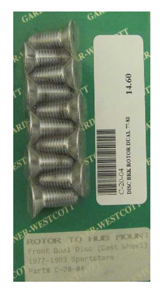Gardner & Westcott Disc Brake Rotor to Hub Mount For Harley-Davidson C-20-04 - Wisconsin Harley-Davidson