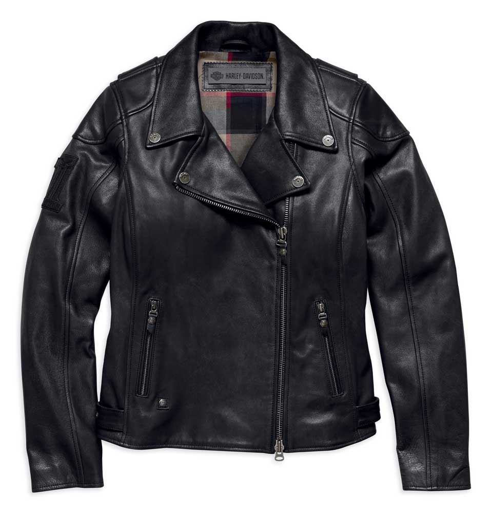 heavy leather biker jacket
