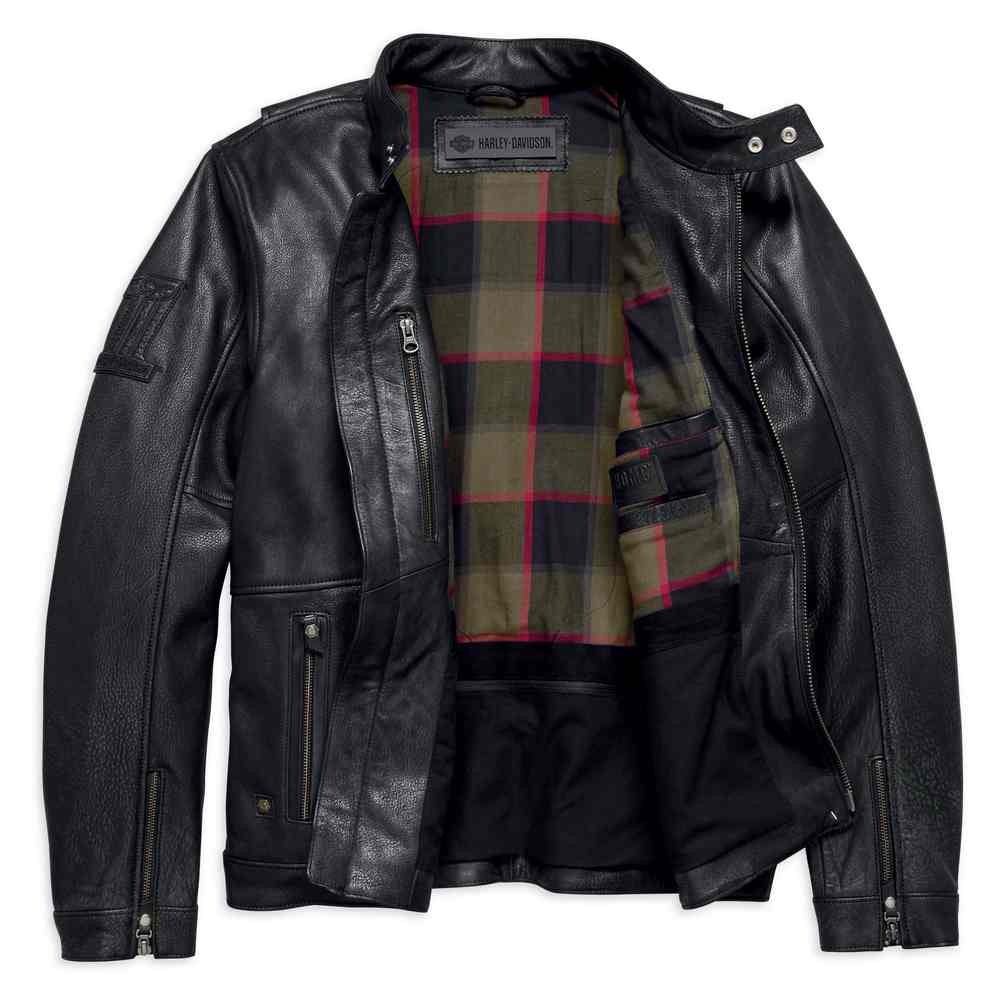 Harley-Davidson® Men's #1 Skull Slim Fit Leather Jacket