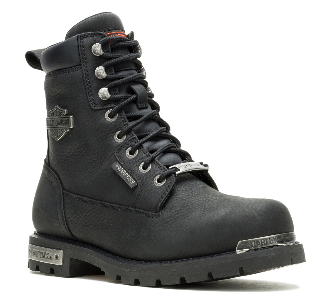 Harley-Davidson Men's Prescott Waterproof Black Motorcycle Boots D96135 - Wisconsin Harley-Davidson