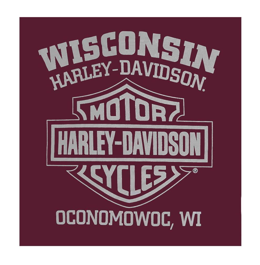 Harley-Davidson Free Shipping - Harley-Davidson Men's Military Skull Short Sleeve Crew-Neck Shirt - Dark Red - Free Shipping on many products plus Orders Over $99