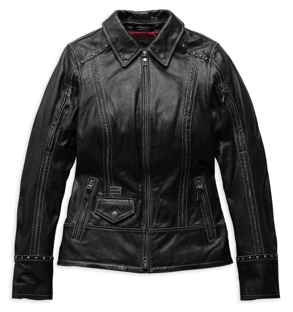Harley-Davidson® Women's Intrepidity Vented Leather Jacket, Black