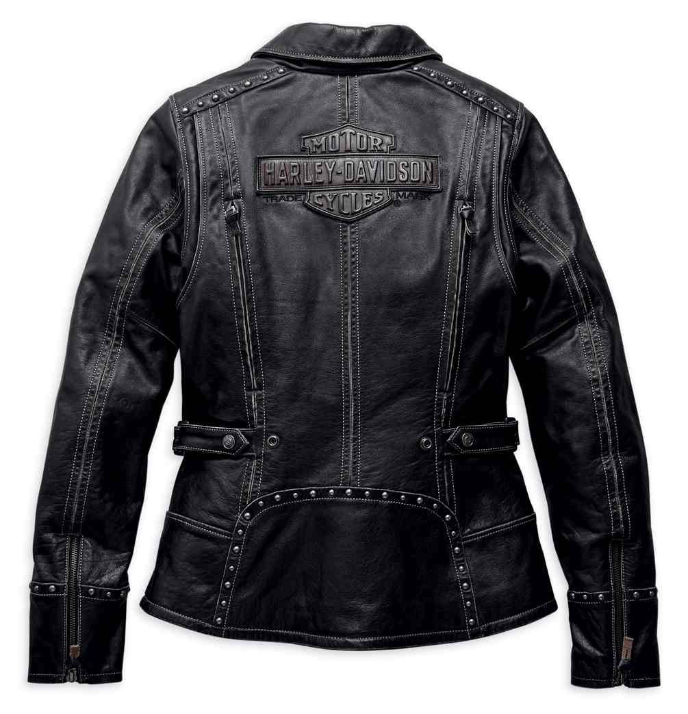 Harley-Davidson® Women's Intrepidity Vented Leather Jacket, Black