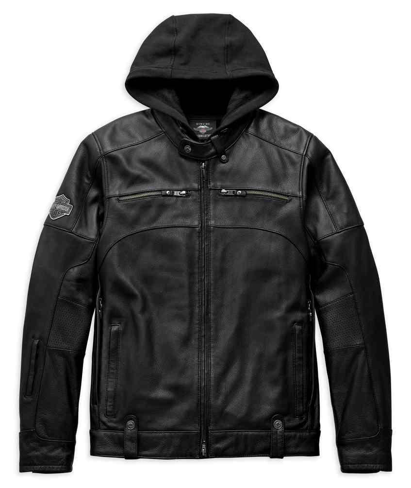Harley-Davidson® Men's Swingarm 3-IN-1 Leather Jacket, Black 98045