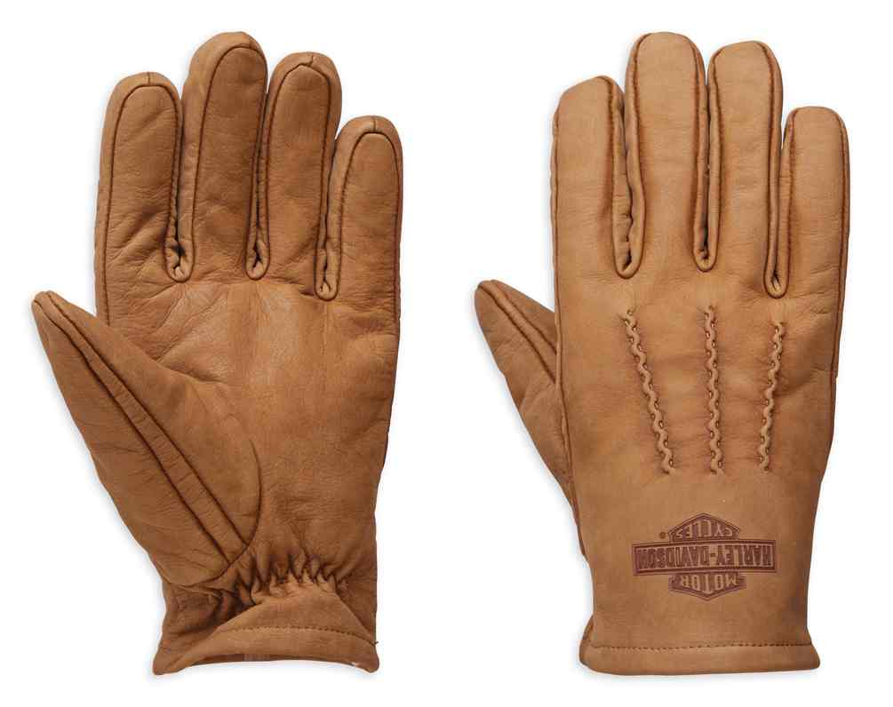 HARLEY-DAVIDSON レザー手袋 Harley-Davidson® Men's Peshtigo Full-Finger Leather Gloves, Tan