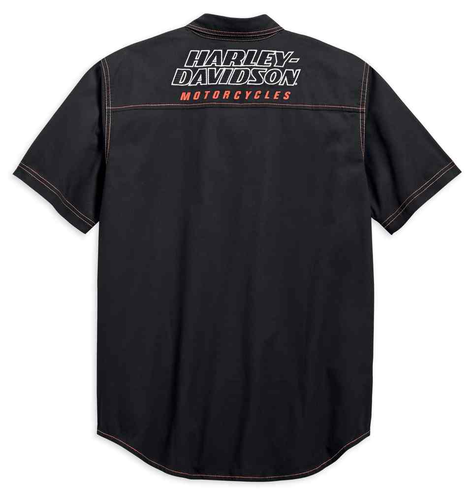 Harley-Davidson Free Shipping - Harley-Davidson Men's H-D Racing Short Sleeve Woven Shirt, Black 99165-19VM - Free Shipping on many products plus Orders Over $99