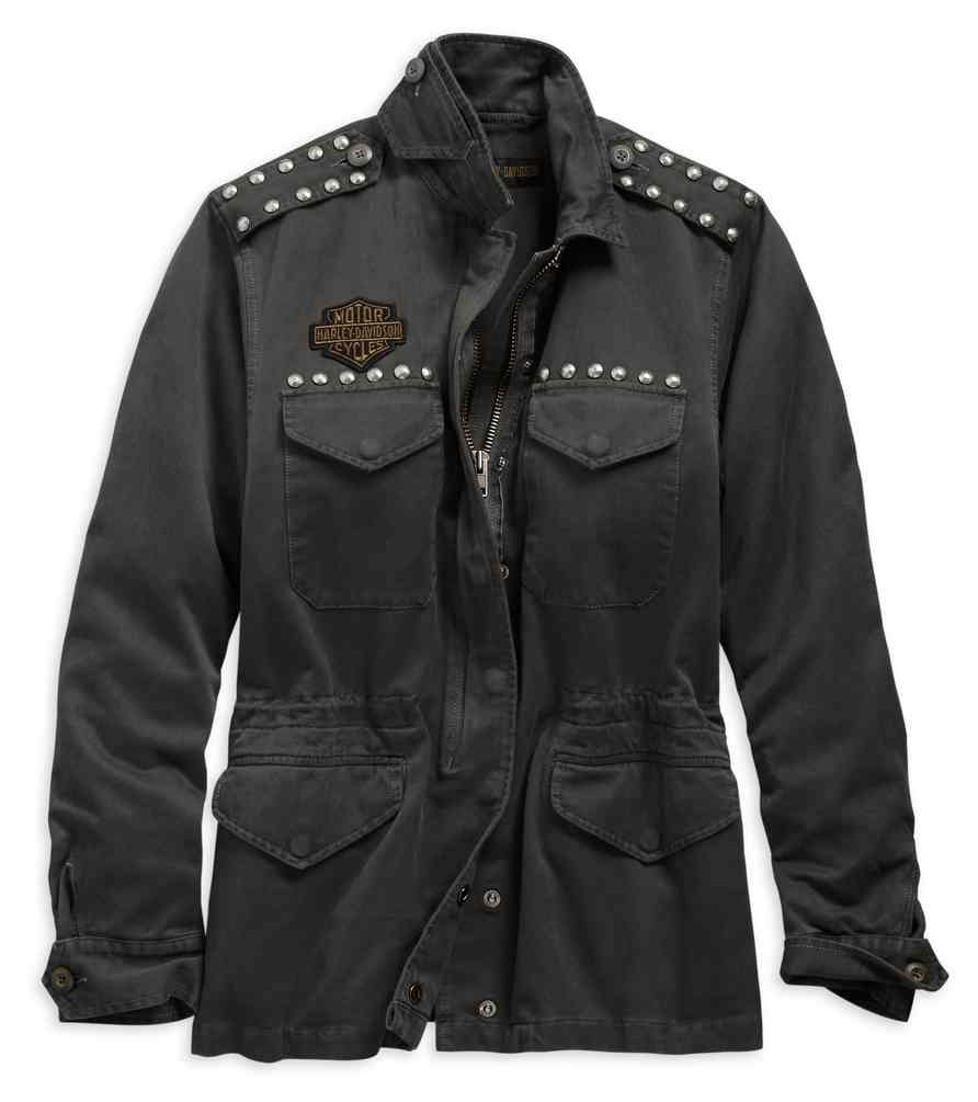 Harley-Davidson Women's Studded Accent Field Jacket - Black 98595-19VW - Wisconsin Harley-Davidson