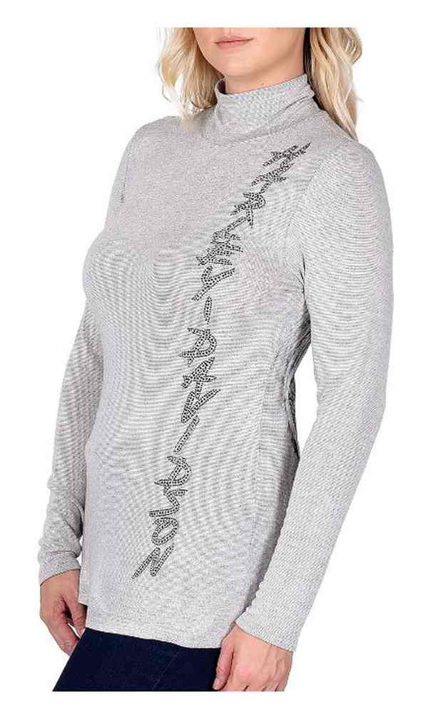 Harley-Davidson Free Shipping - Harley-Davidson Women's Guardian Embellished Long Sleeve Mock Neck Top, Gray - Free Shipping on many products plus Orders Over $99