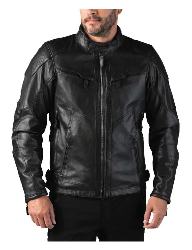 Harley-Davidson Men's FXRG Triple Vent Waterproof Leather Jacket, 98038-19VM - Wisconsin Harley-Davidson