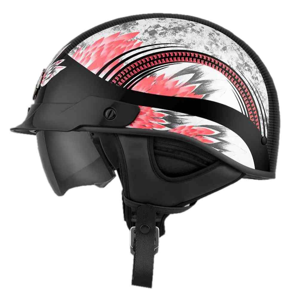 Harley-Davidson Women's Terrace Dream J03 Half Helmet, Black & Pink 98286-19VX - No Hassle Returns at Wisconsin Harley
