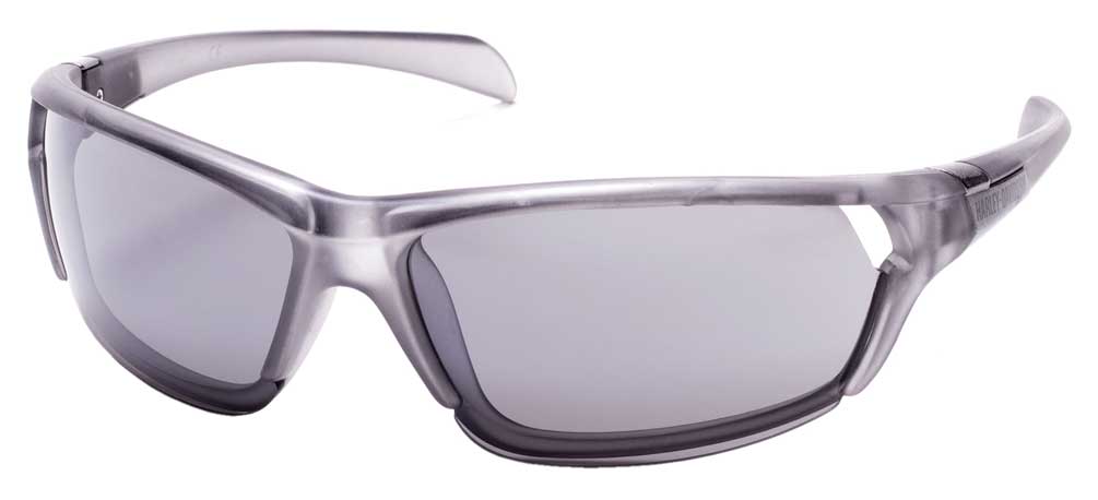 Harley-Davidson Men's Half Rim Vented Lens Sunglasses, Gray/Smoke Mirror Lenses - Wisconsin Harley-Davidson