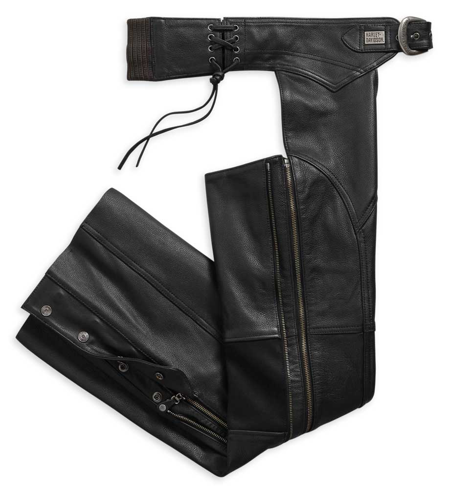 Harley-Davidson® Women's Deluxe II Midweight Leather Chaps, Black