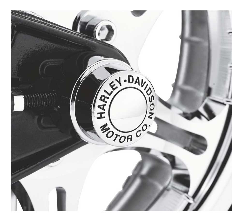 Harley-Davidson® Motor Co. Rear Axle Nut Covers - Chrome