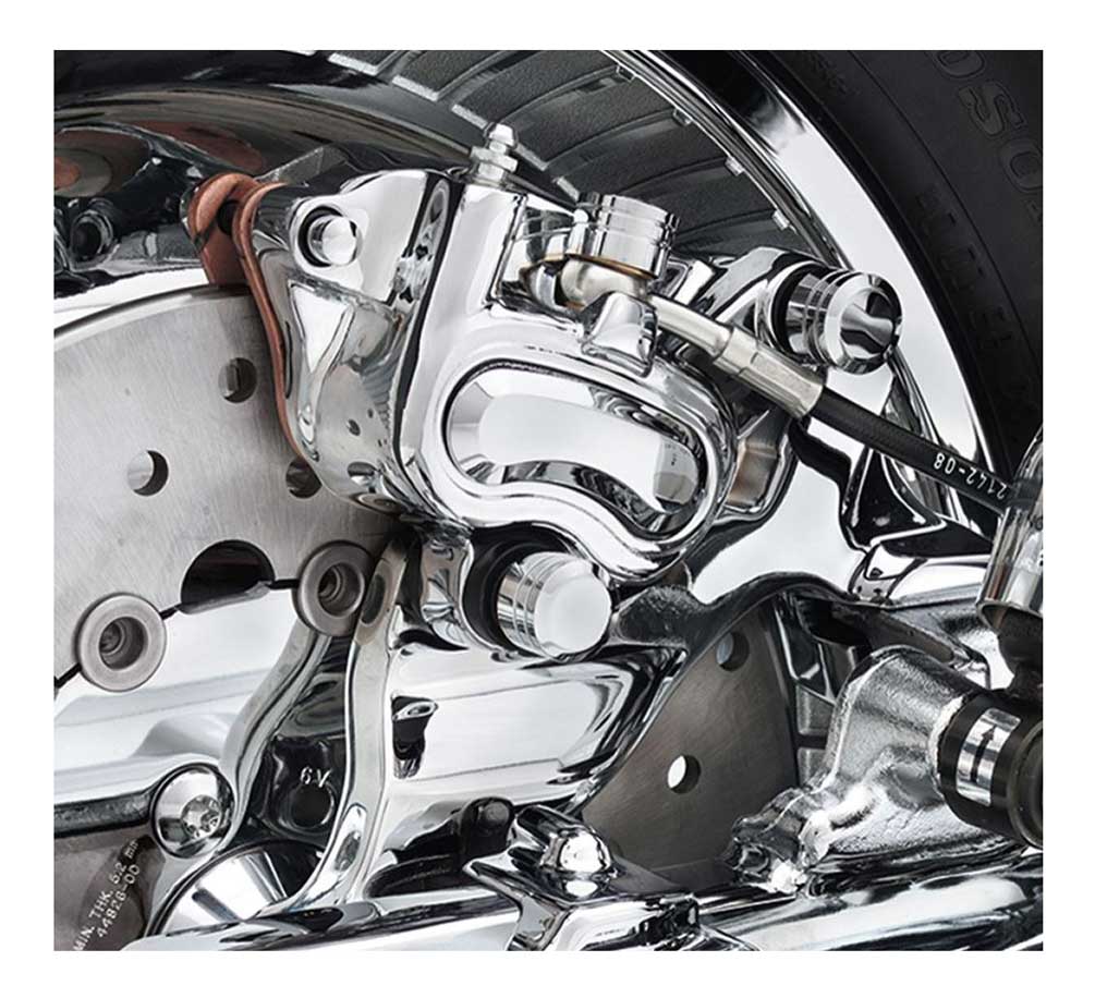 Harley-Davidson Free Shipping - Harley-Davidson Rear Brake Caliper Bracket, Fits Dyna Models - Chrome 42002-08 - Free Shipping on many products plus Orders Over $99