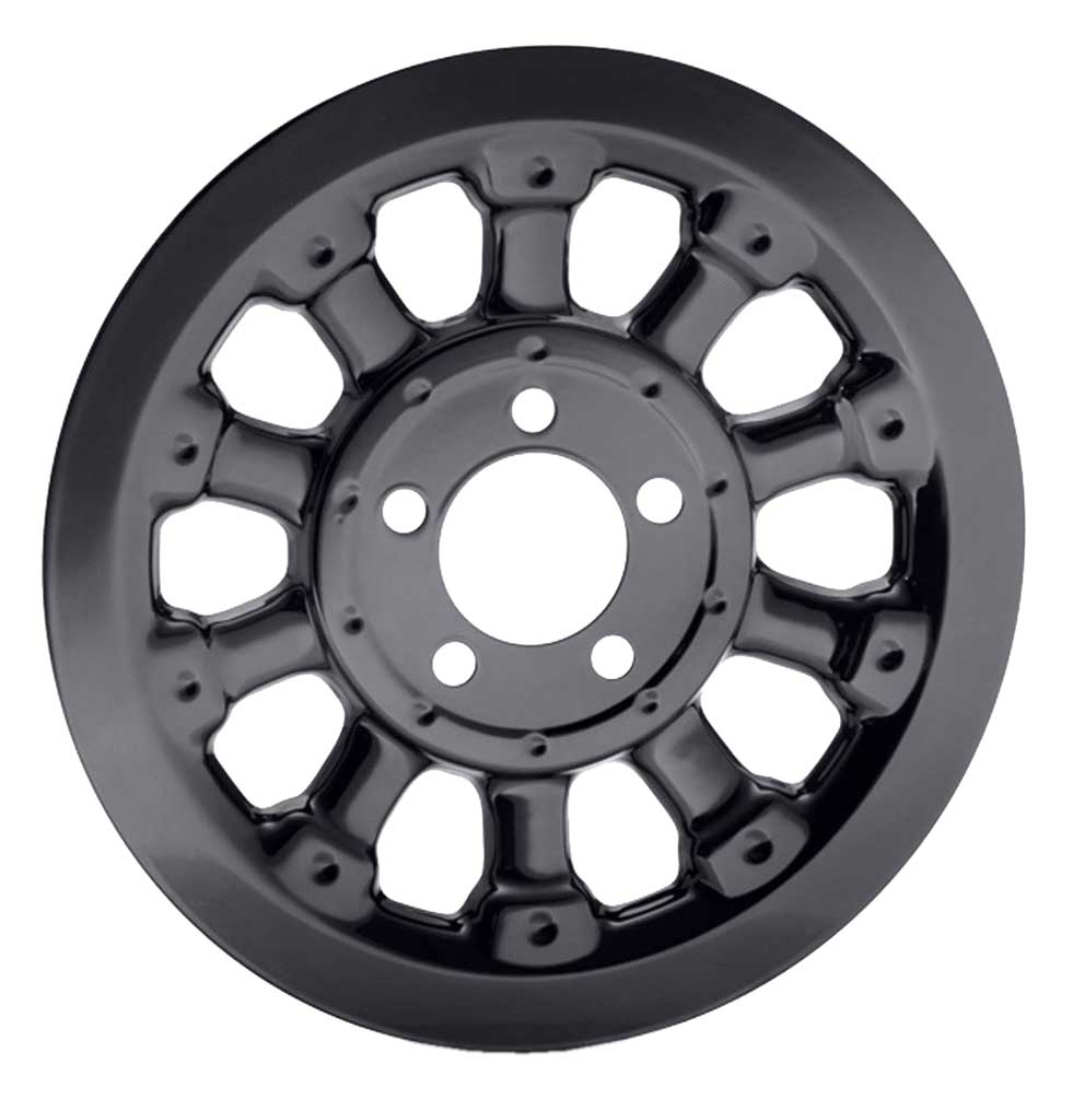 Harley-Davidson Magnum 5 Sprocket Cover, Fits Dyna Models - Black 42200010 - Wisconsin Harley-Davidson