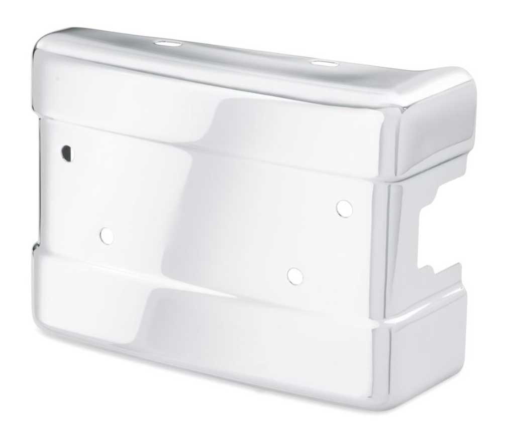 Harley-Davidson Battery Cover, Fits Dyna Models - Chrome Finish 66375-06 - Wisconsin Harley-Davidson