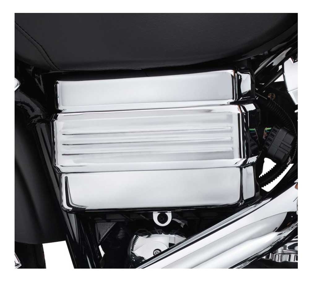 Harley-Davidson Free Shipping - Harley-Davidson Battery Cover, Fits Dyna Models - Chrome Finish 66375-06 - Free Shipping on many products plus Orders Over $99