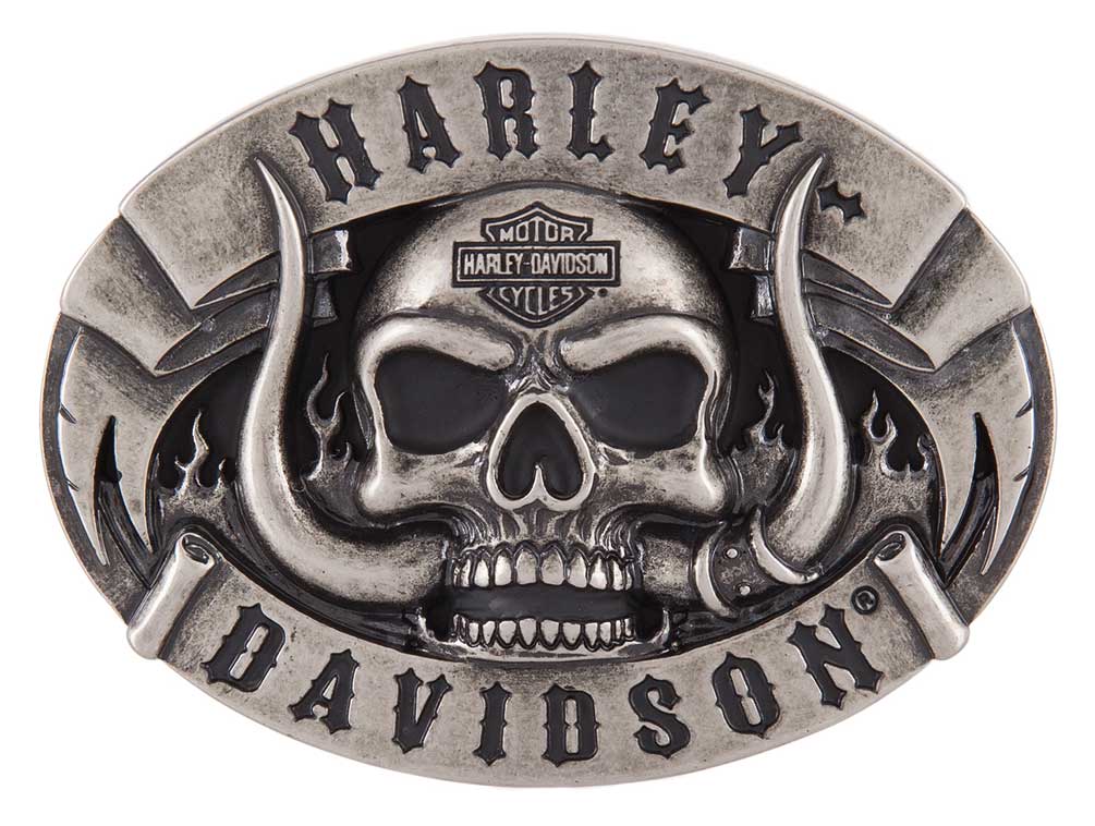 HarleyDavidson® Men's The Beast Belt Buckle, Antique Nickle Finish