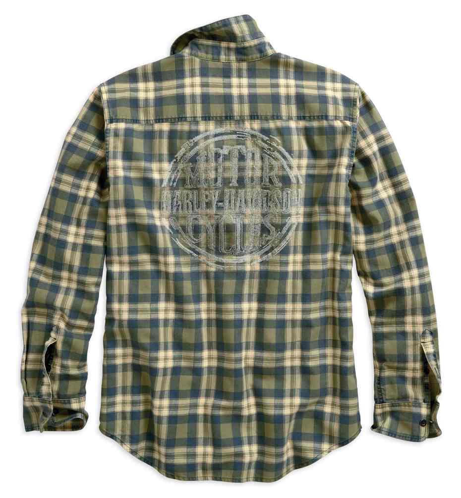 Harley-Davidson Free Shipping - Harley-Davidson Men's Embroidered Plaid Long Sleeve Slim Fit Shirt 96512-19VM - Free Shipping on many products plus Orders Over $99