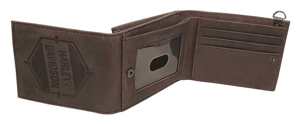 Harley-Davidson® Men's Spare Parts Z Fold Wallet w/ RFID, Brown