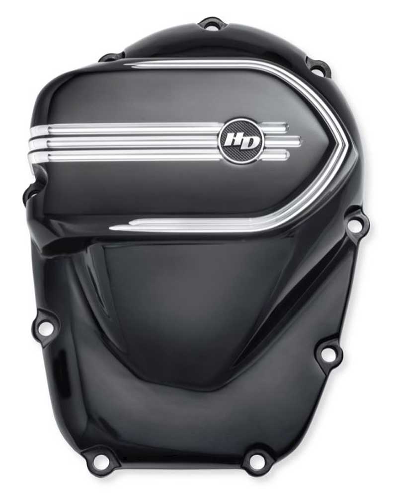 Harley-Davidson® Defiance Cam Cover, Black Anodized Machine Cut
