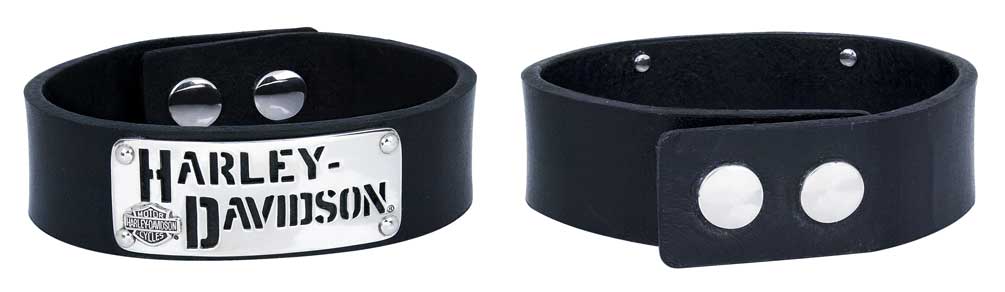 Harley-Davidson Free Shipping - Harley-Davidson Men's Genuine Leather Cut-Out Adjustable Cuff, Black HDB0299 - Free Shipping on many products plus Orders Over $99