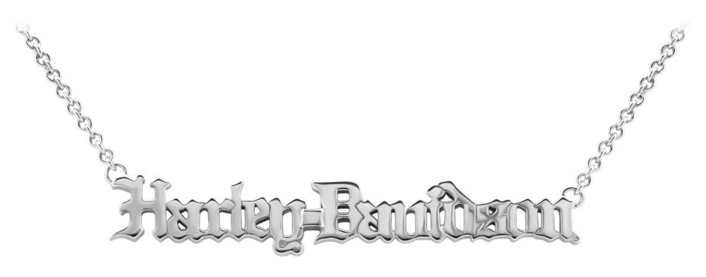 Harley-Davidson Women's H-D Old English Script Chain Necklace, Silver HDN0422 - Wisconsin Harley-Davidson