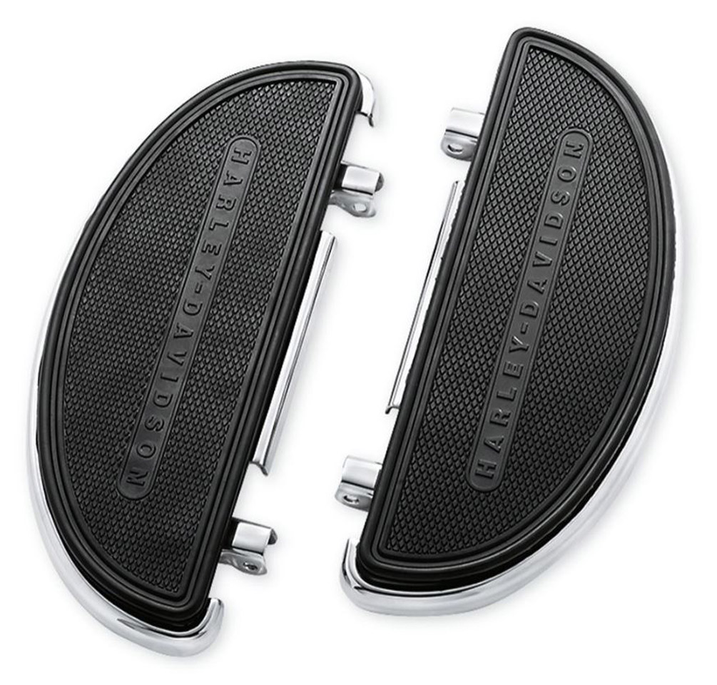 Harley-Davidson Polished Half-Moon Rider Footboards, Fits FL Softail 51345-08 - Wisconsin Harley-Davidson