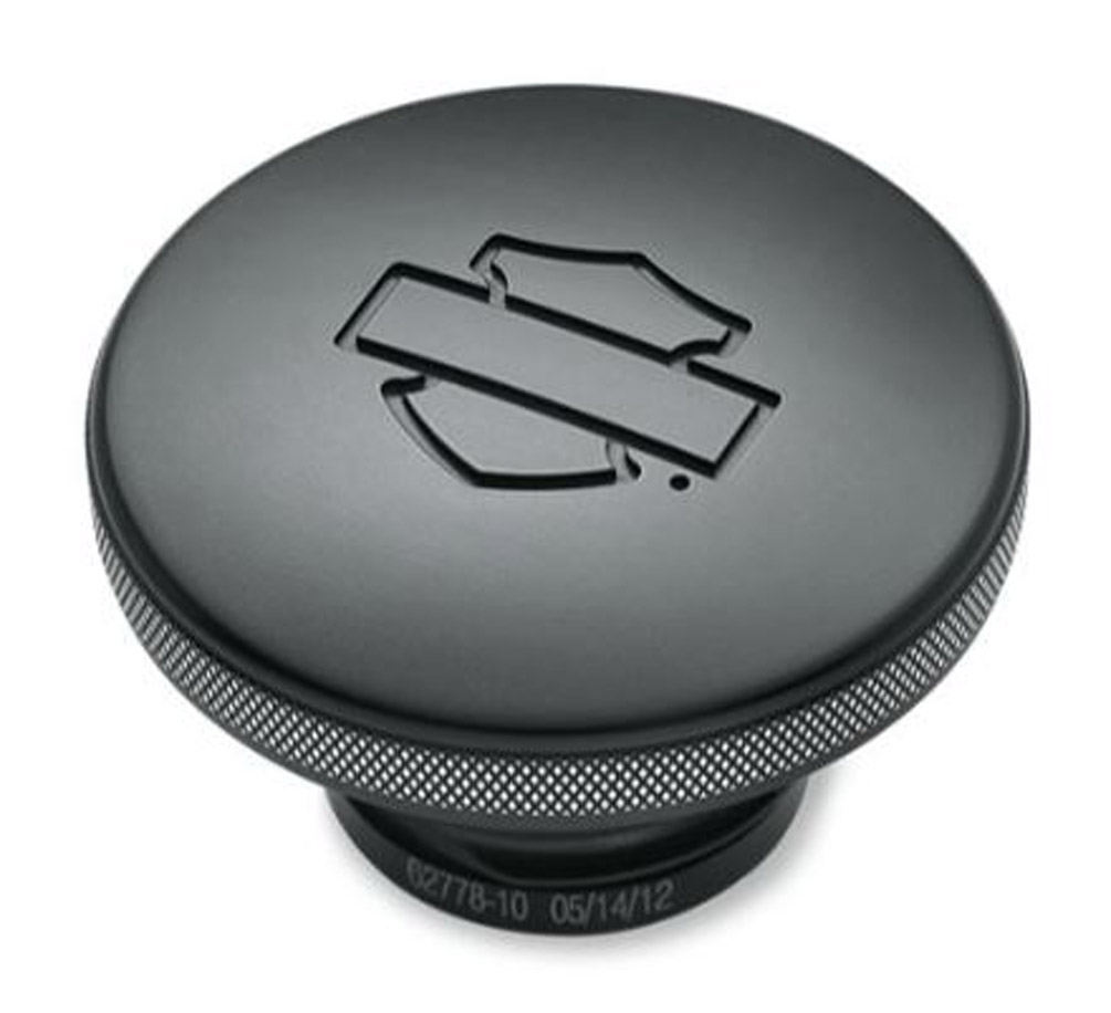 Harley-Davidson Diamond Black Right Side Fuel Cap, Multi-Fit Item 61100126 - Wisconsin Harley-Davidson
