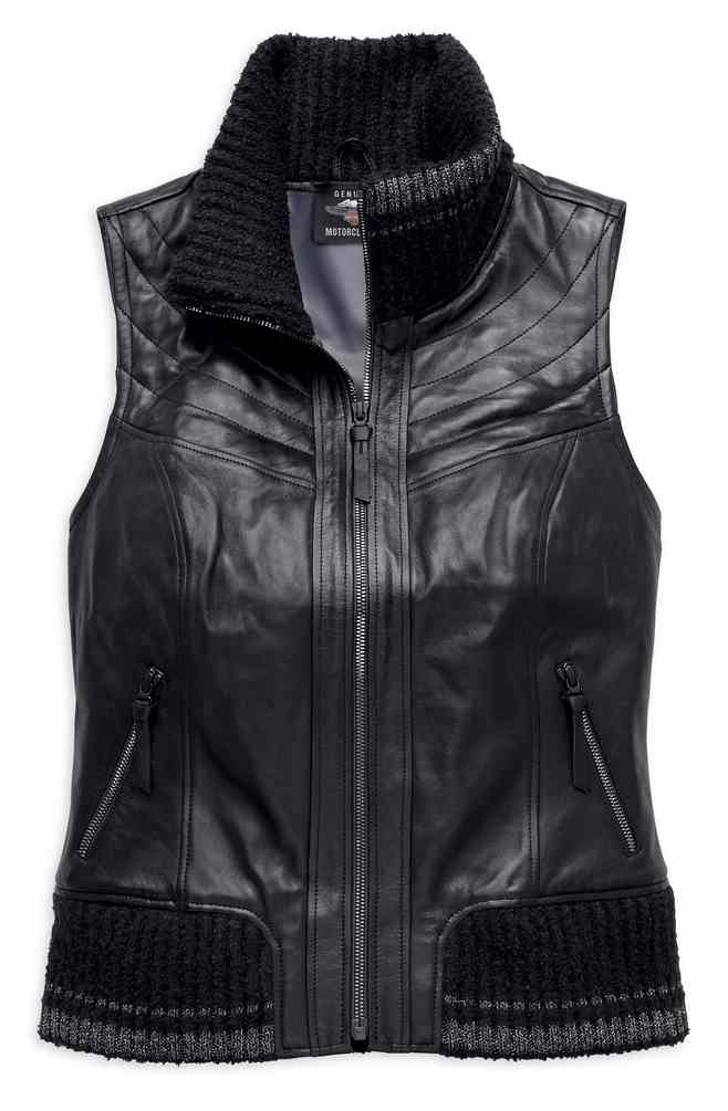 Harley-Davidson Women's Fawnridge Leather Vest w/ Satin Lining 97029-19VW - Wisconsin Harley-Davidson