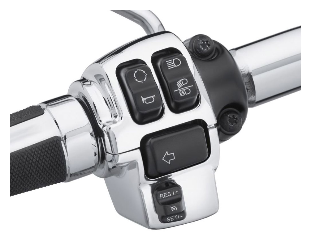 Harley-Davidson Chrome Switch Housing Kit, Fits 16-later Softail Models 71500442 - Wisconsin Harley-Davidson