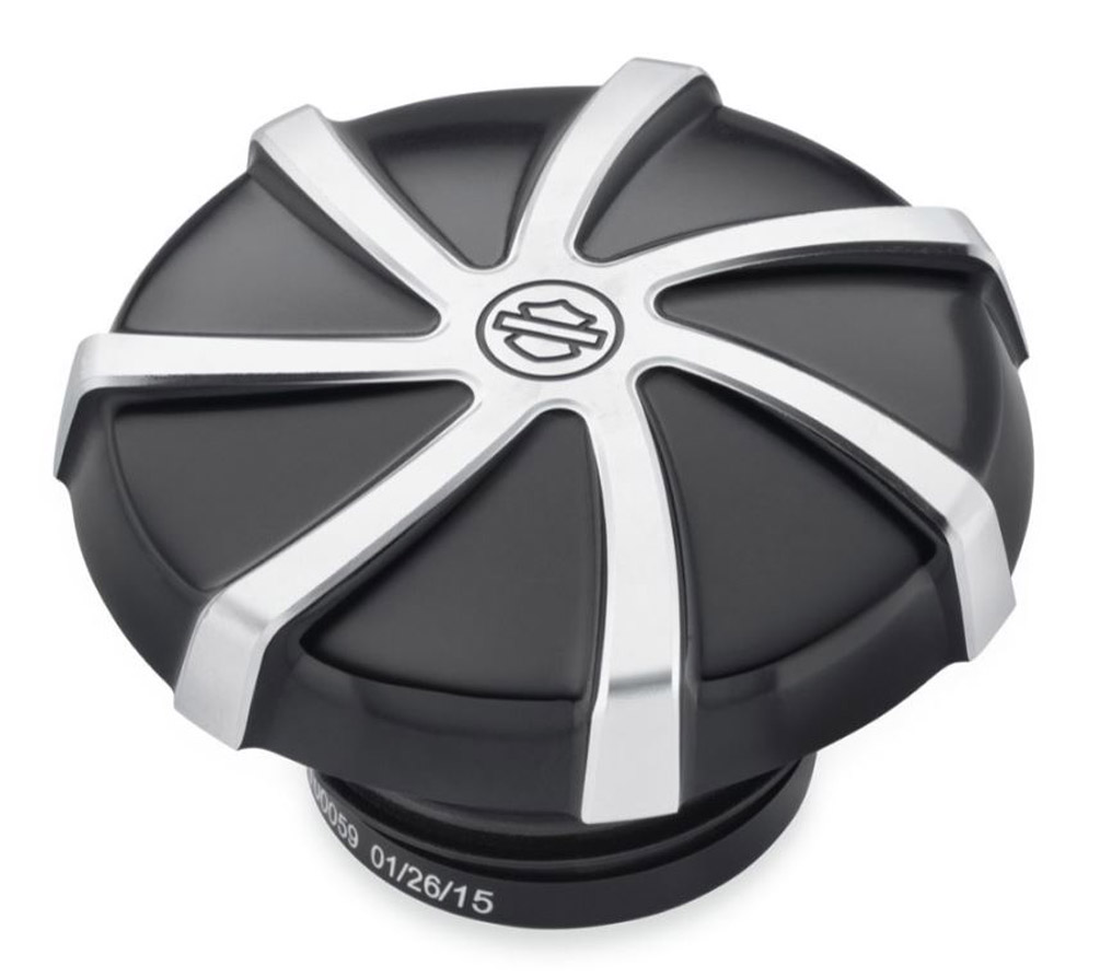 Harley-Davidson Agitator Right Side Fuel Cap, Multi-Fit Item - Black 61100127 - Wisconsin Harley-Davidson