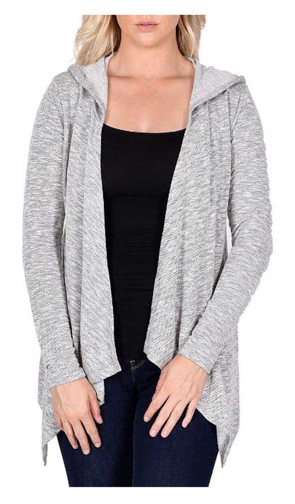 Harley-Davidson Women's Rolling Thunder Embellished Long Sleeve Cardigan, Gray - Wisconsin Harley-Davidson