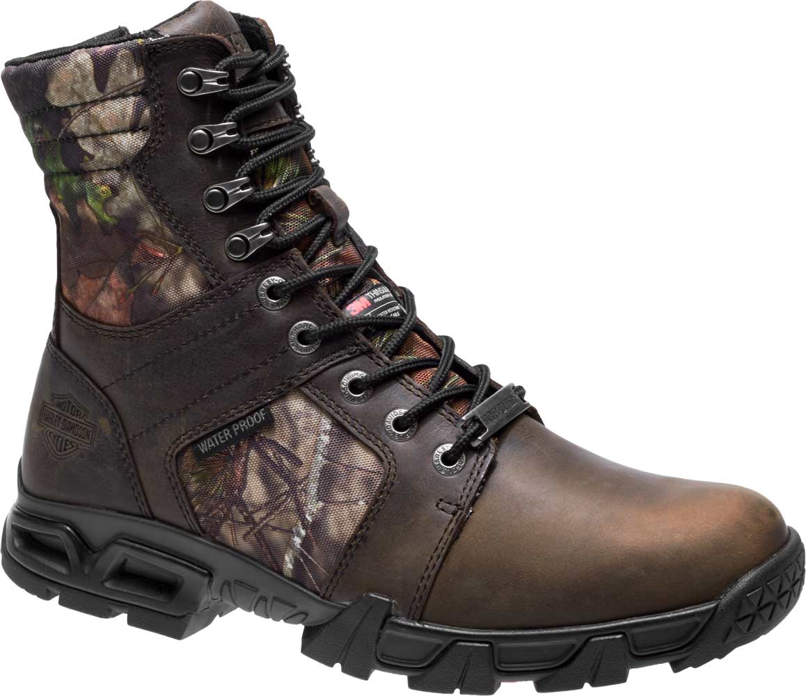 Harley-Davidson Men's Gravier 6.5-Inch WP Camo Leather Motorcycle Boots D93518 - Wisconsin Harley-Davidson