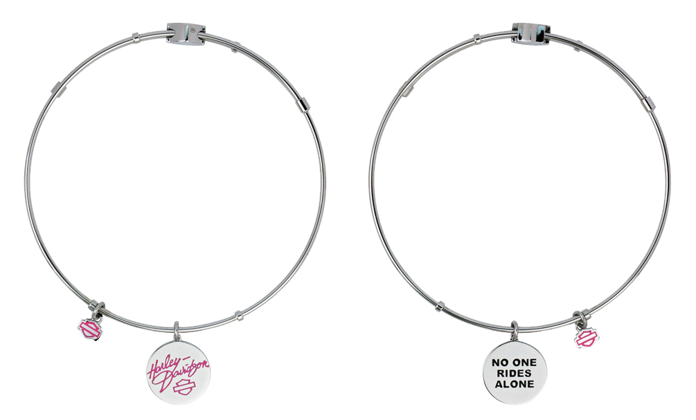 Harley-Davidson Free Shipping - Harley-Davidson Women's Pink Label Charm Bangle Bracelet, 7.5 in HSB0024-7.5 - Free Shipping on many products plus Orders Over $99