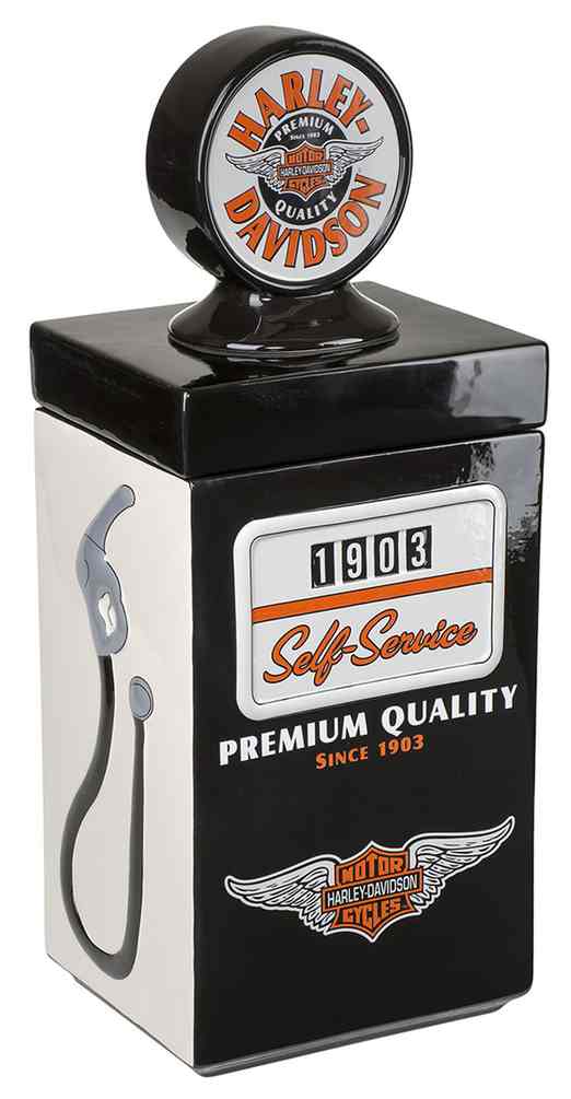 Harley-Davidson Custom Sculpted Ceramic Gas Pump Cookie Jar, Black HDX-99110 - Wisconsin Harley-Davidson