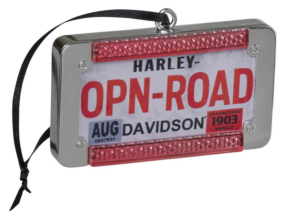 Harley-Davidson Free Shipping - Harley-Davidson Winter LED License Plate Ornament w/ LED Brake Lights HDX-99135 - Free Shipping on many products plus Orders Over $99
