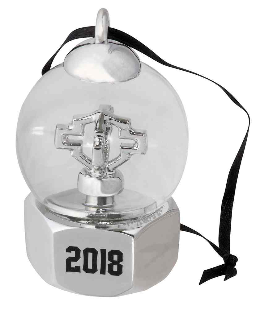 Harley-Davidson Winter 2018 Mini Snow Globe Ornament, Metallic Base HDX-99134 - Wisconsin Harley-Davidson