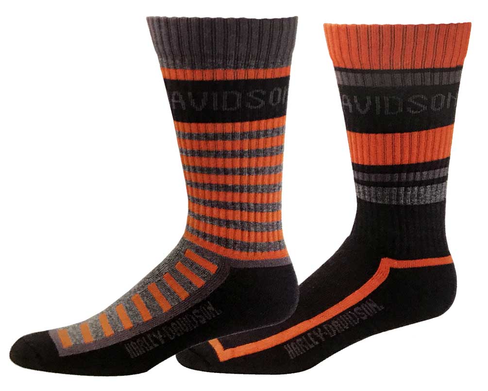 Harley-Davidson Wolverine Men's Mix & Match 2 Pack Socks, Black D99226570-020 - Wisconsin Harley-Davidson