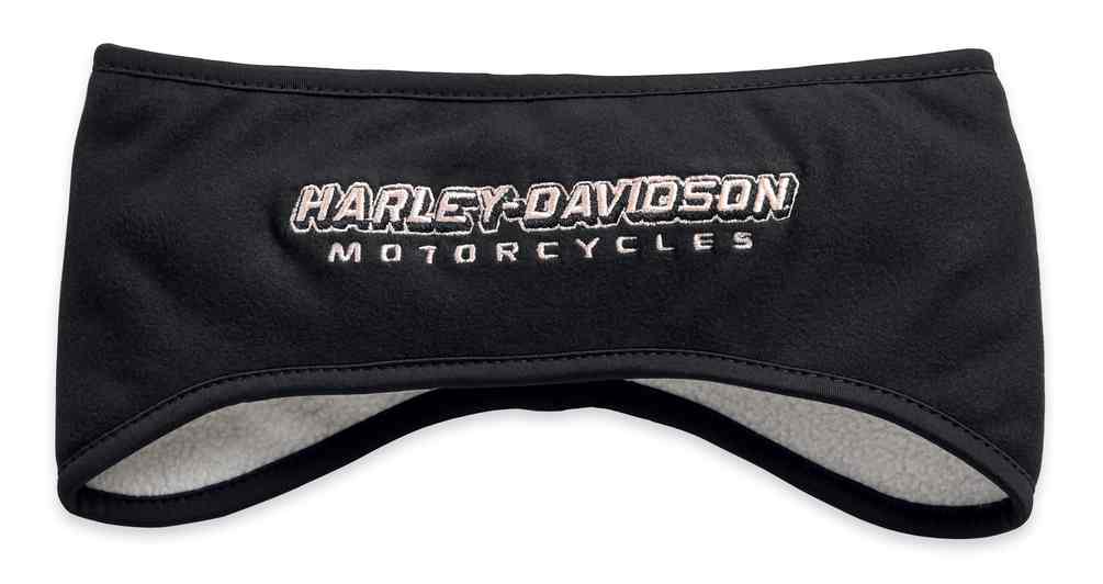 Harley-Davidson Men's Embroidered Fleece Lined Earwarmer, Black 97809-19VM - Wisconsin Harley-Davidson