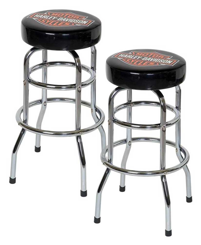 Harley-Davidson Classic Bar & Shield Logo Bar Stools HDL-12116A Set of 2 Stools - Wisconsin Harley-Davidson