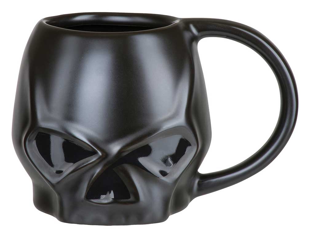 Harley-Davidson Core Sculpted Skull Coffee Mug, 14 oz. - Matte Black HDX-98616 - Wisconsin Harley-Davidson