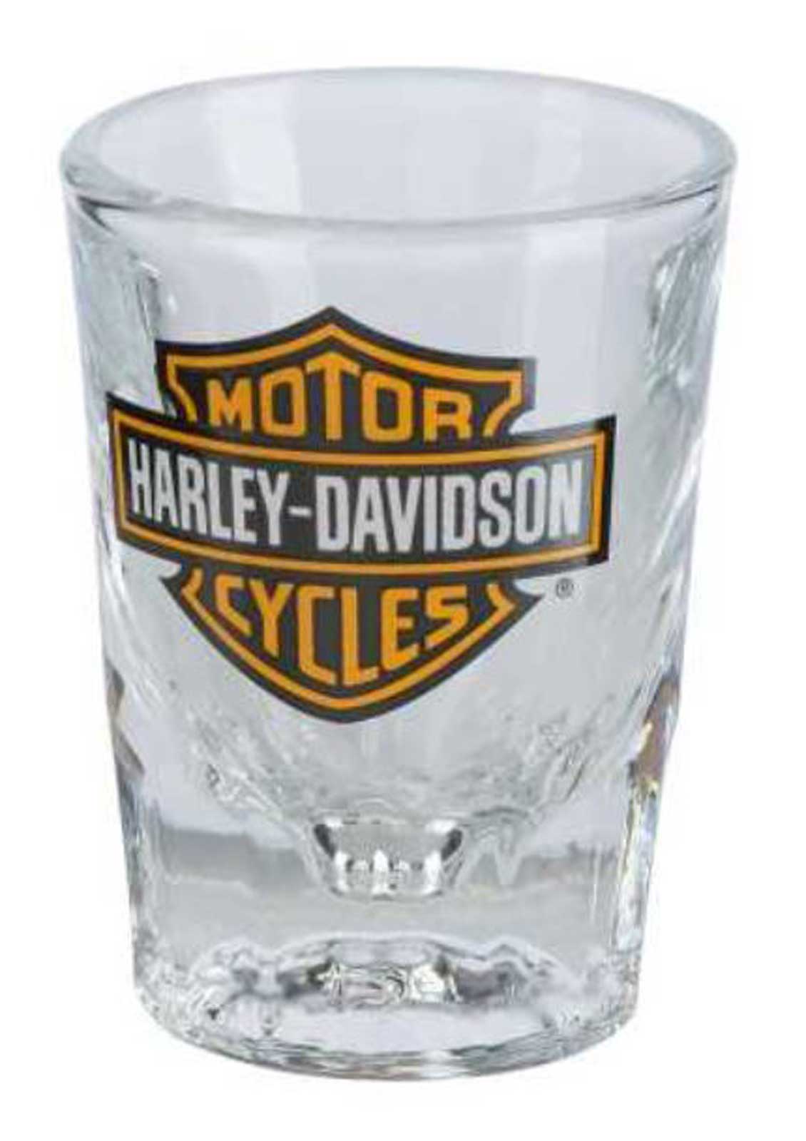 Harley Davidson® Core Bar And Shield Logo Shot Glass 2 Oz Clear Hdx 98713 Wisconsin Harley