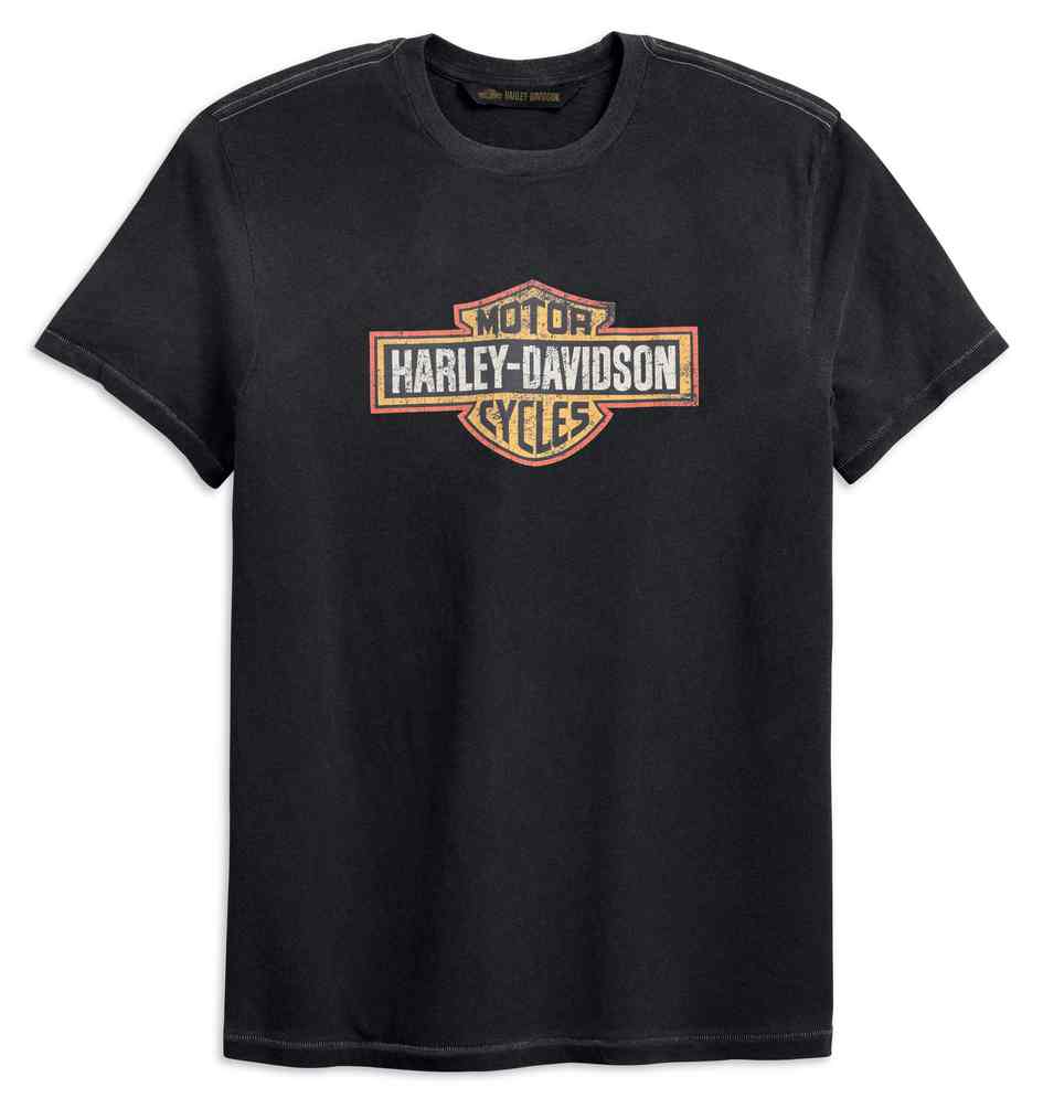 Harley-Davidson Men's Crackle Logo Slim Fit Short Sleeve Tee, Gray 99201-19VM - Wisconsin Harley-Davidson
