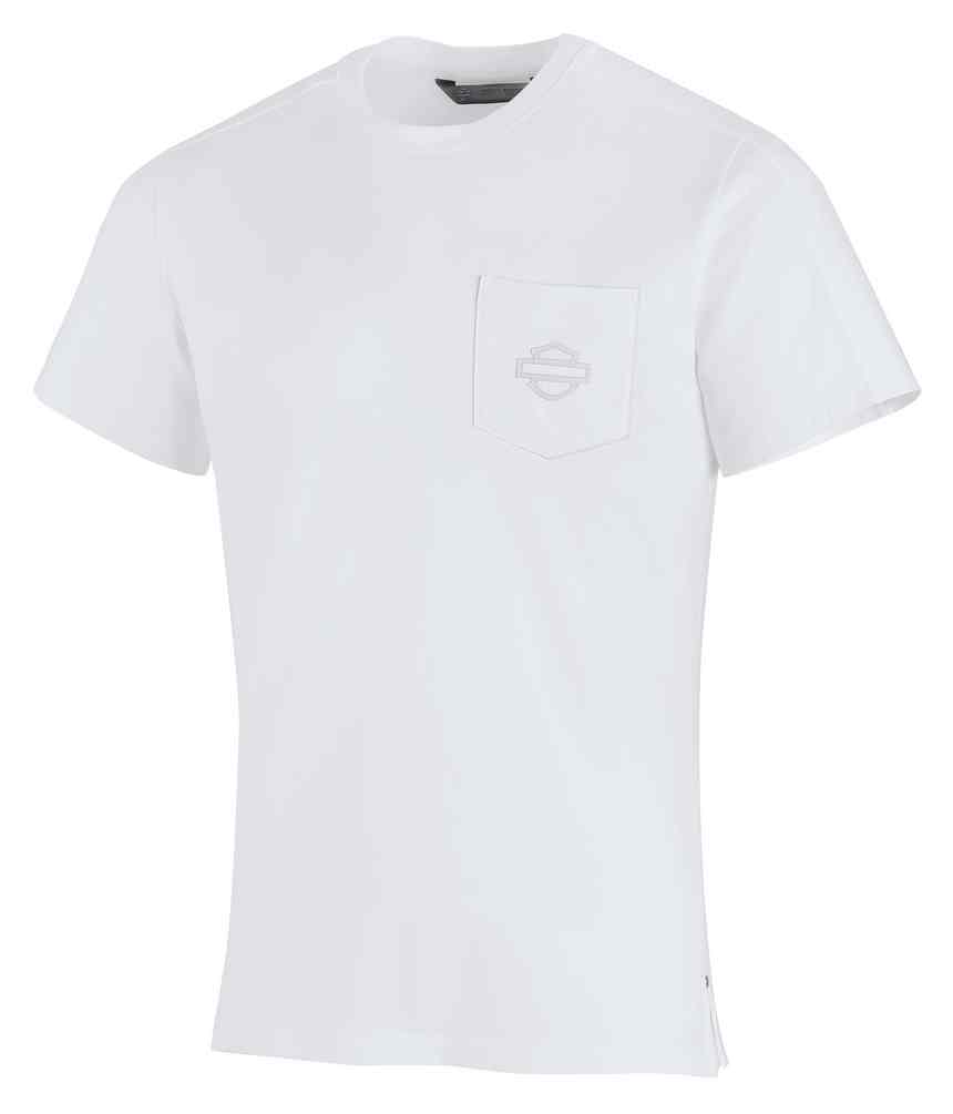 Harley-Davidson Men's High Density Print Slim Fit Pocket Tee, White 99004-19VM - Wisconsin Harley-Davidson