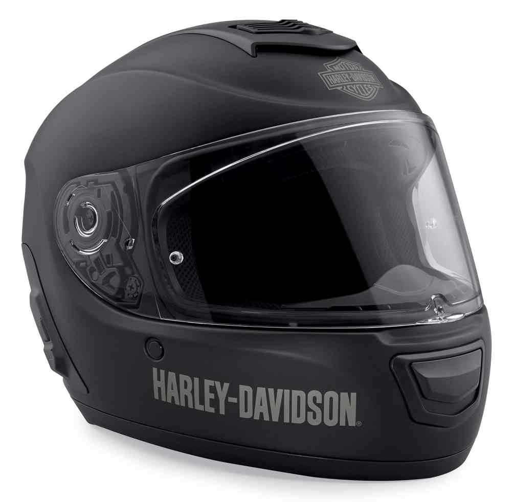 Harley Davidson Men S Boom Audio N02 Full Face Helmet Matte Black 98365 19vx Wisconsin Harley Davidson
