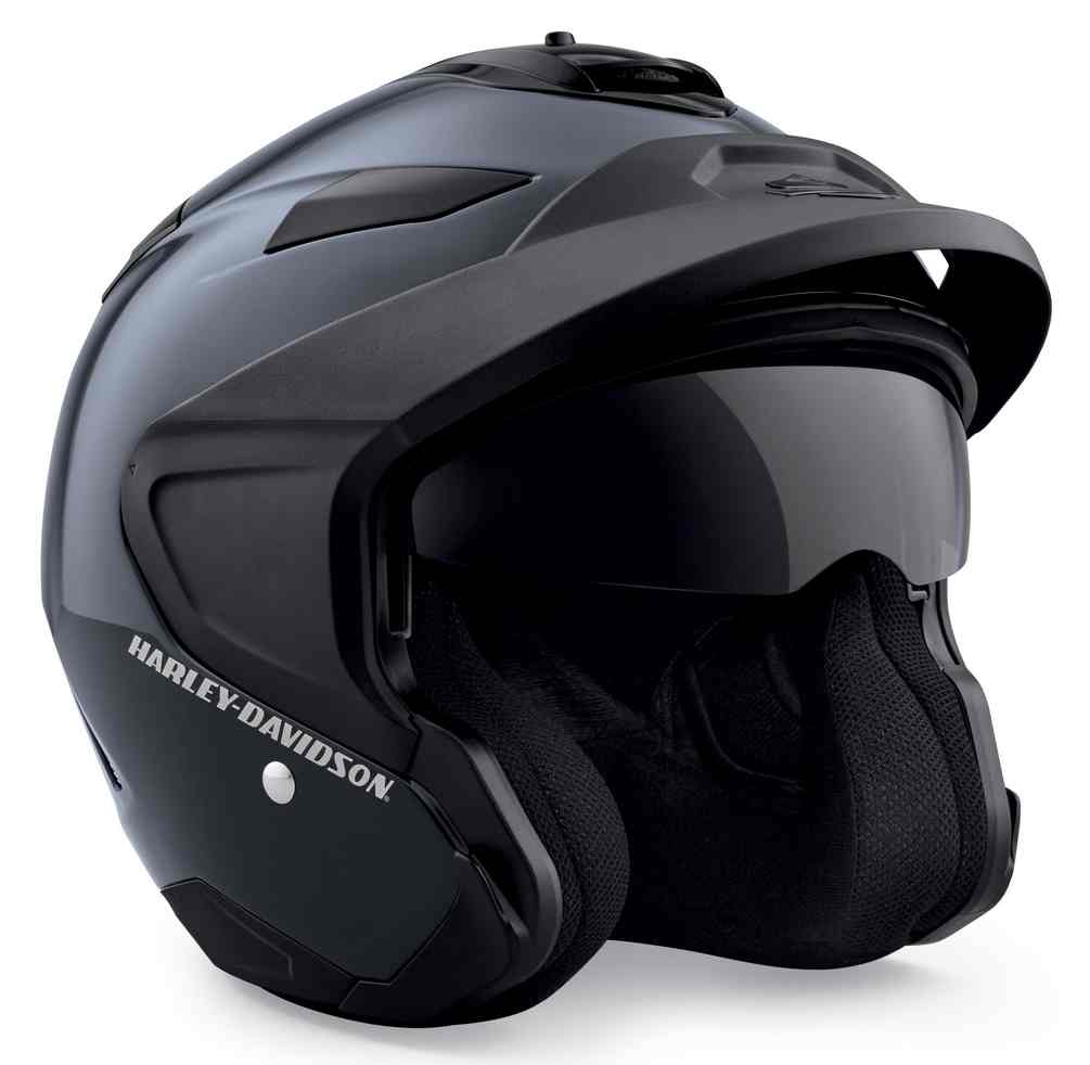 Harley-Davidson® Mens Maywood Sun Shield H27 3/4 Helmet, Midnight