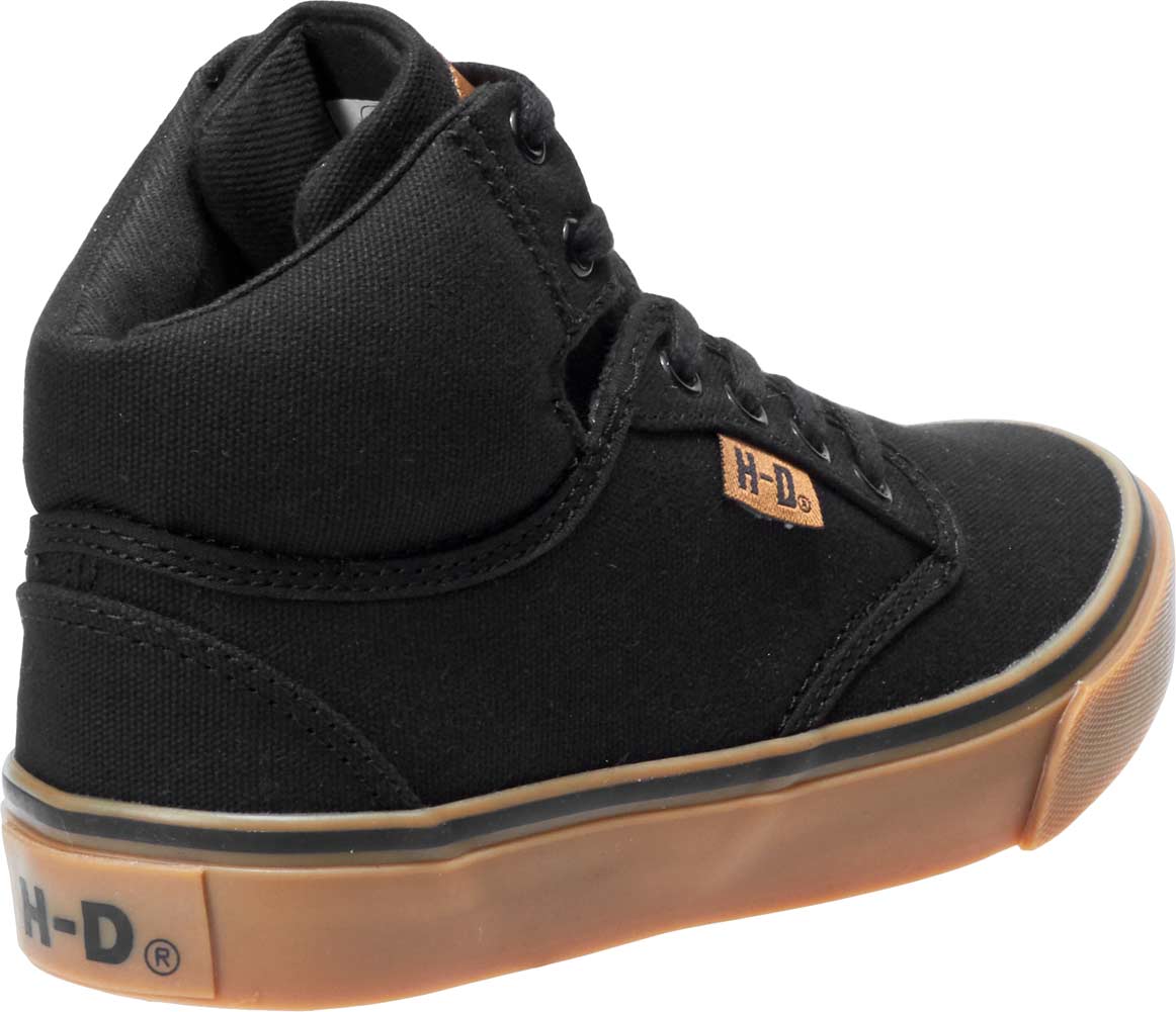 Harley-Davidson Kid's Boyton Black Canvas Shoes Sneakers D61015 - No Hassle Returns at Wisconsin Harley