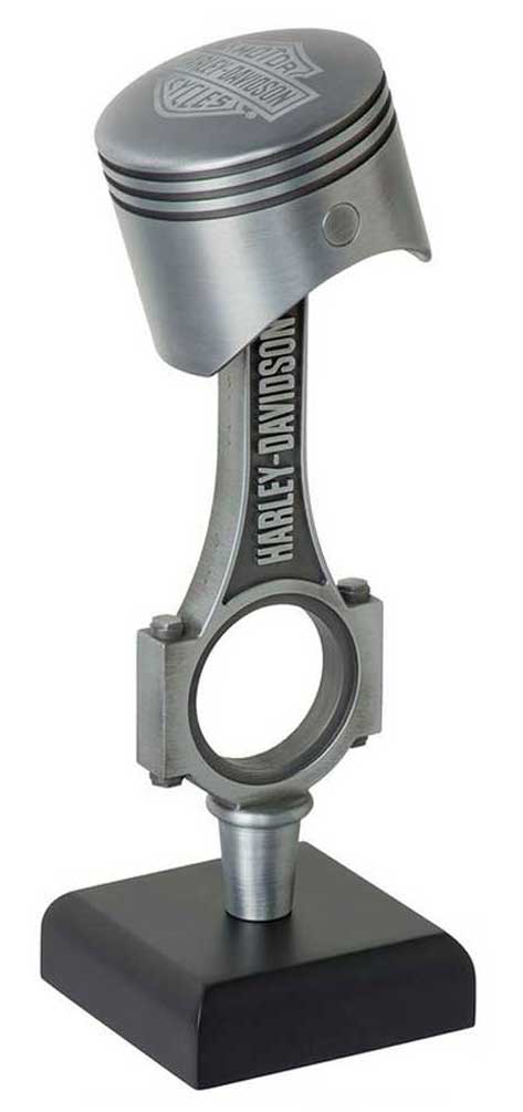 Harley-Davidson® Custom Piston Tap Handle w/ Wooden Display Stand